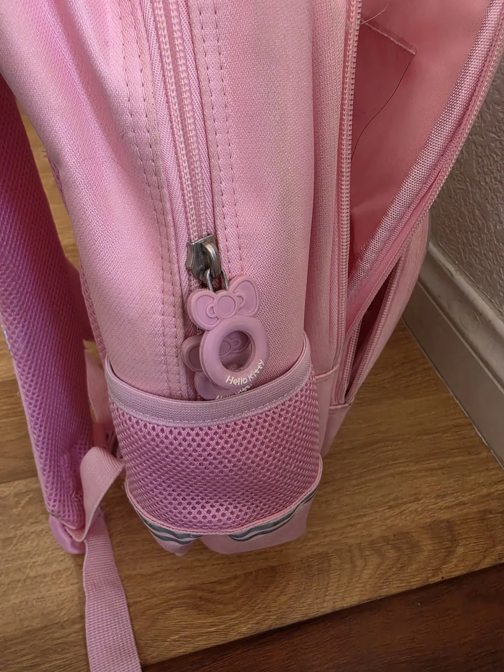 pink Sanrio Hello Kitty school backpack featuring an adorable 3D molded characte